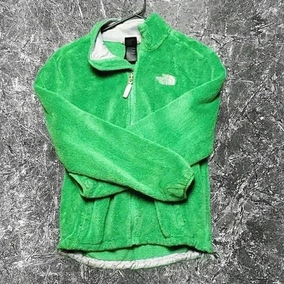 LIME GREEN NORTHFACE JACKET - Picture 2 of 7